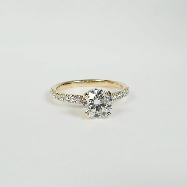 14K 1.09CT Center Diamond Engagement Ring