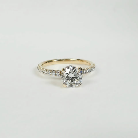 14K 1.09CT Center Diamond Engagement Ring
