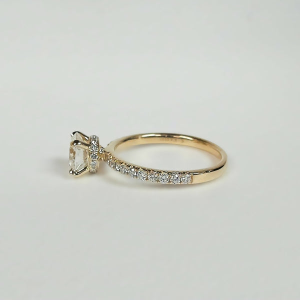 14K 1.09CT Center Diamond Engagement Ring