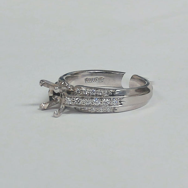 Scott Kay Palladium Diamond Semi-Mount Engagement Ring
