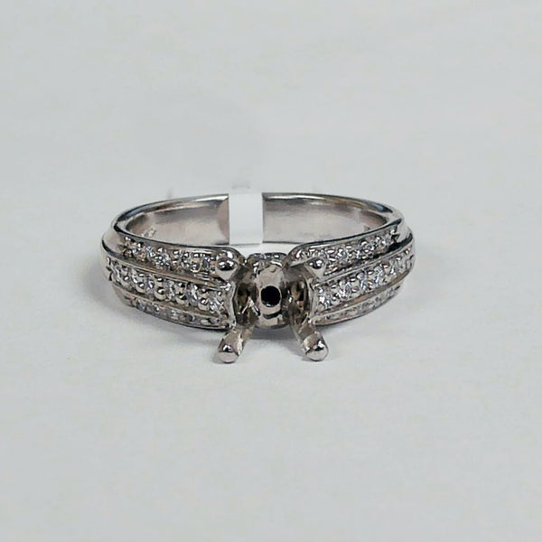 Scott Kay Palladium Diamond Semi-Mount Engagement Ring