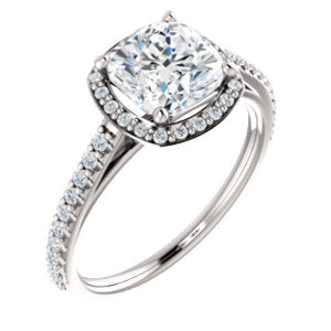 14K 1.76TW Diamond Halo Engagement Ring