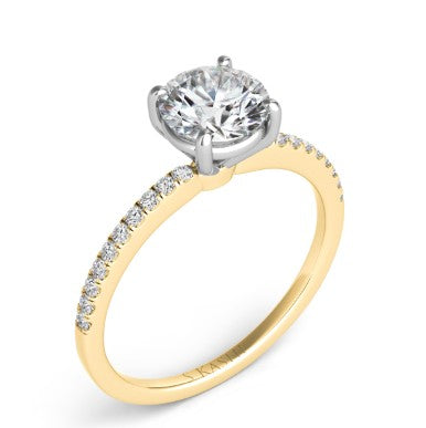 14K Diamond Semi-Mount Ring