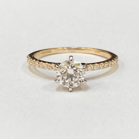 14KWG 0.89TW Diamond Engagement Ring