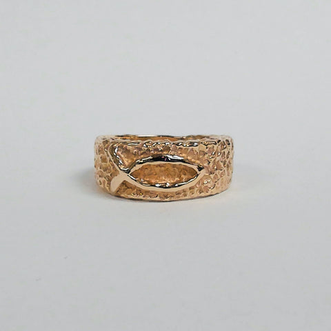 14K Christian Fish Ring