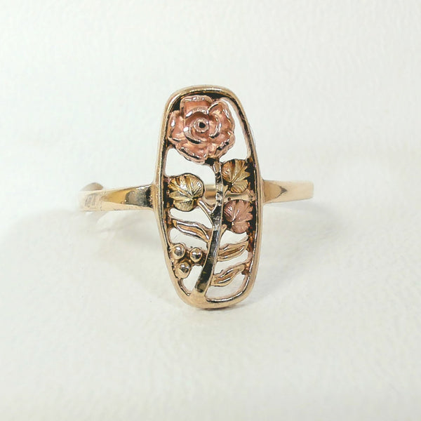10K Two Tone Rose Ring