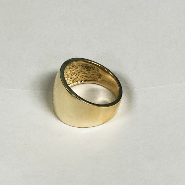 14k Polished Wide Tapered Band