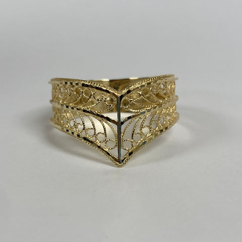 18k Diamond-Cut Fashion Ring