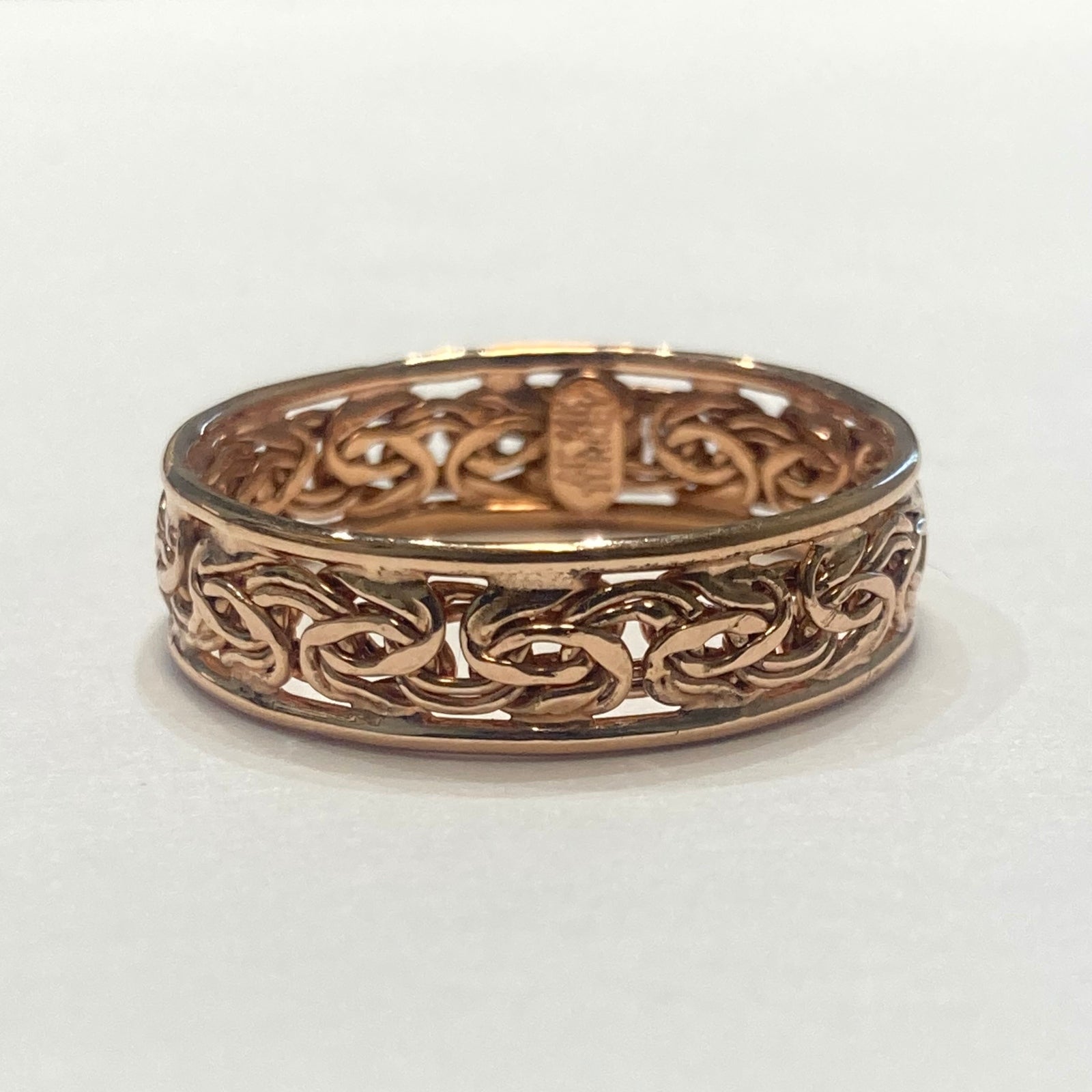 14k Rose Gold Weave Pattern Band