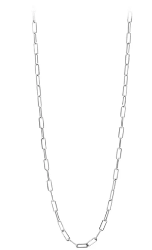 20" Sterling Silver 3.5mm Diamond-Cut Paperclip Necklace