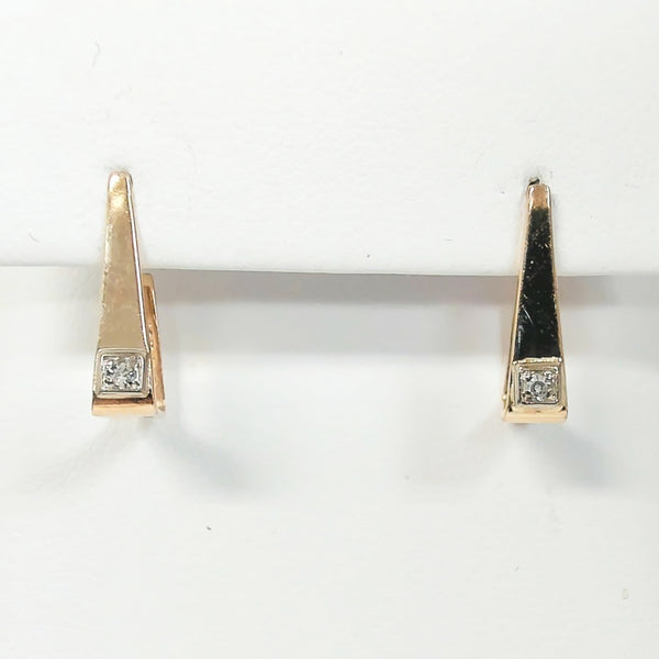 14K Single-Cut Diamond  Post Earrings
