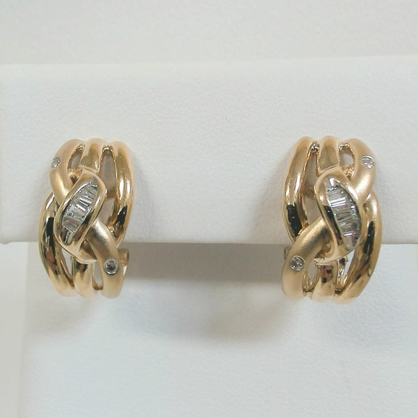 Fashion Diamond Omega-Back Earrings