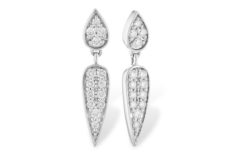 14K Diamond Cluster Drop Earrings