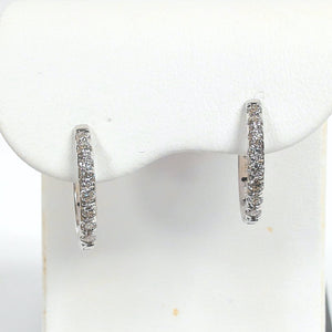 14KWG 0.38TW Diamond Hinged Hoops