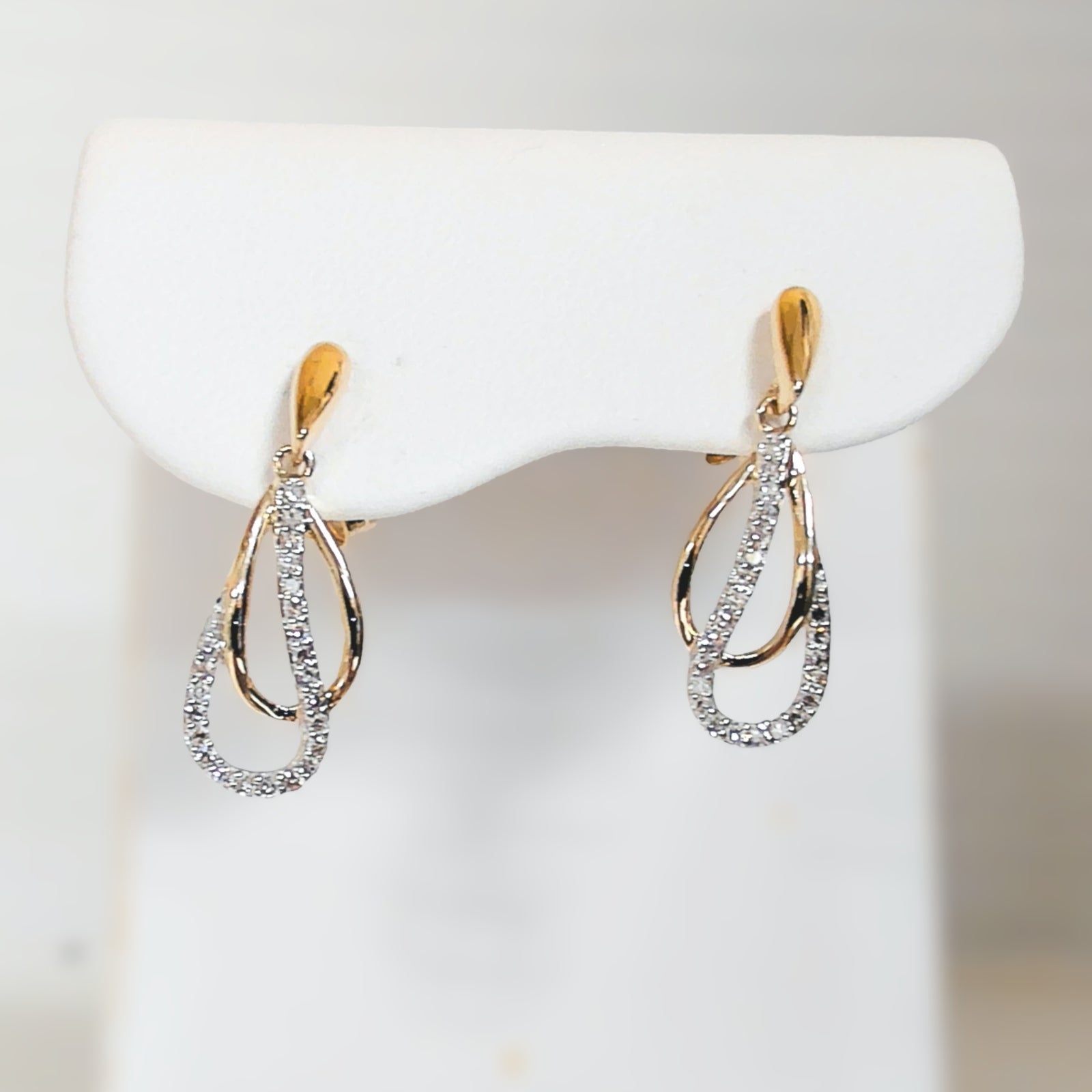 14k Diamond Teardrop Earrings