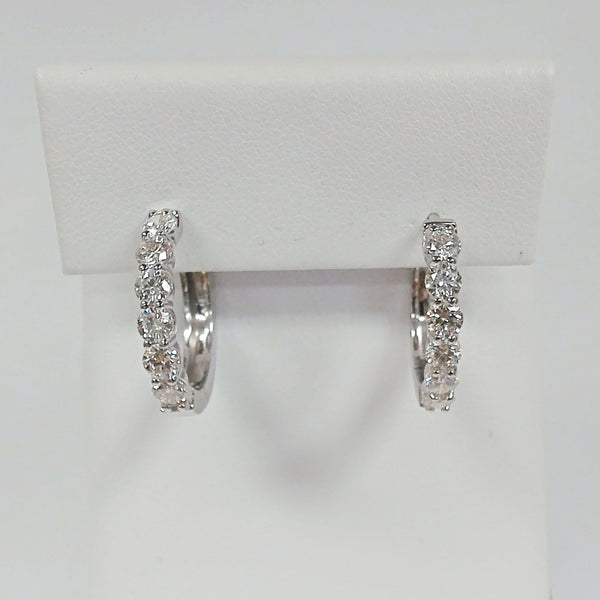 14KWG 1.71TW Diamond Hinged Hoops