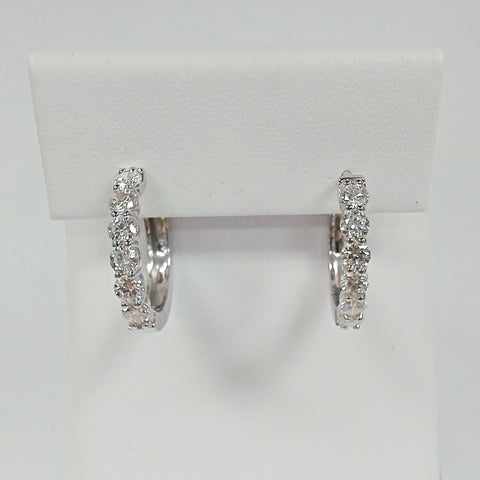 14KWG 1.71TW Diamond Hinged Hoops