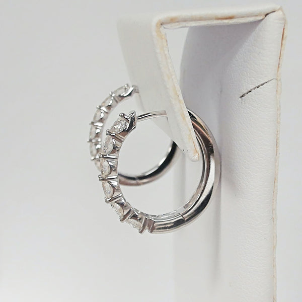 14KWG 1.71TW Diamond Hinged Hoops