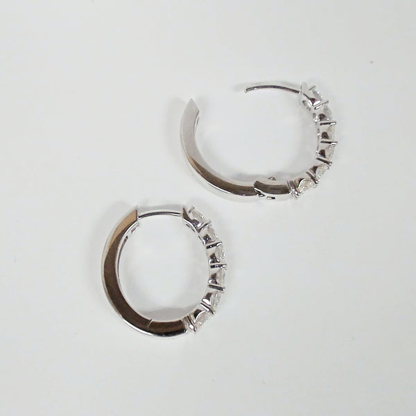 14KWG 1.71TW Diamond Hinged Hoops