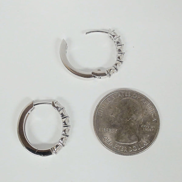 14KWG 1.71TW Diamond Hinged Hoops