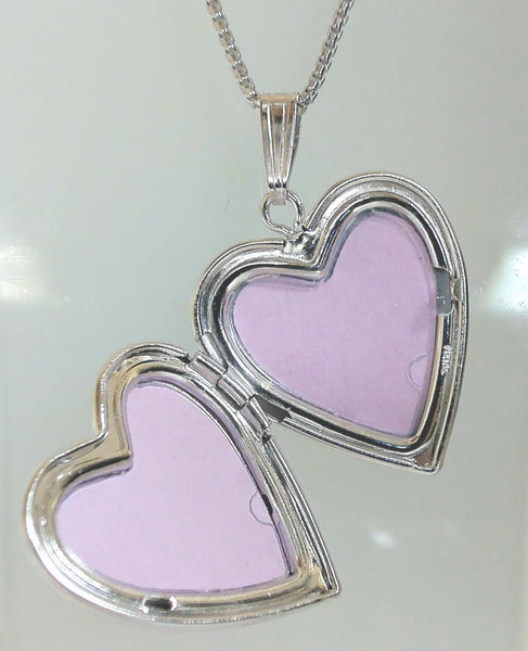 18" Sterling Filigree Heart Locket Necklace
