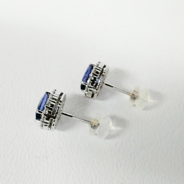 14K Tanzanite & Diamond Earrings