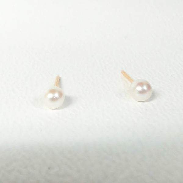 14K 3.5-4MM Akoya "AA" Cultured Pearl Studs