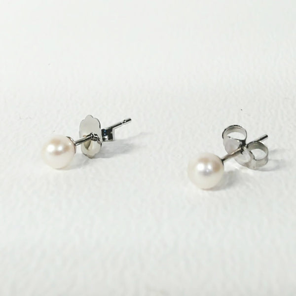14K 3.5-4MM Akoya "AA" Cultured Pearl Studs