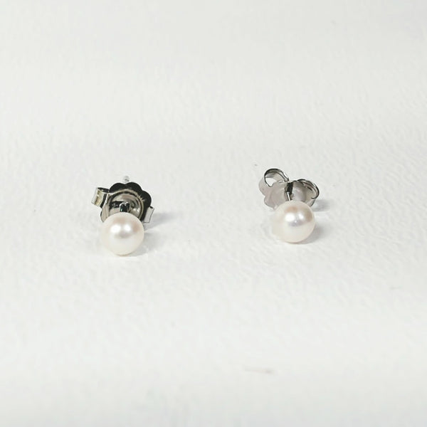 14K 3.5-4MM Akoya "AA" Cultured Pearl Studs