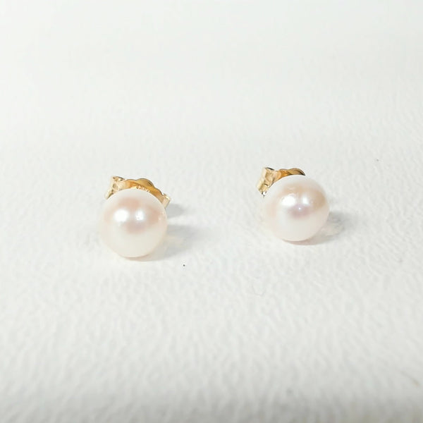 14K 5.5-6MM Akoya "AA" Cultured Pearl Studs
