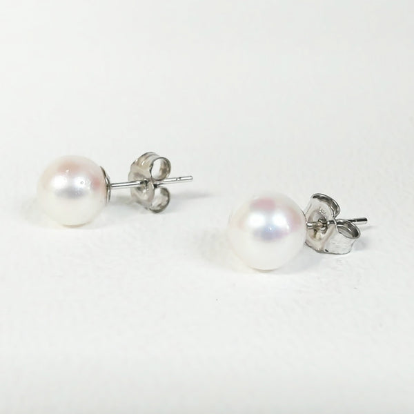 14K 6.5-7MM Japanese Akoya "AA" Cultured Pearl Studs