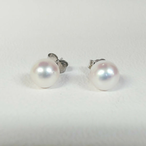 14K 6.5-7MM Japanese Akoya "AA" Cultured Pearl Studs