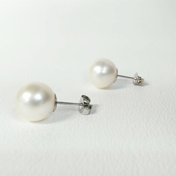 14K 9.5-10MM Freshwater "A"  Pearl Studs