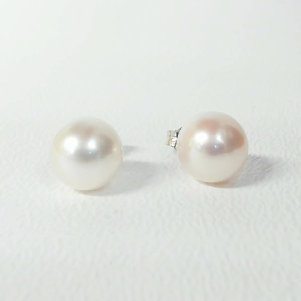 14K 8.5-9MM Freshwater "A"  Pearl Studs