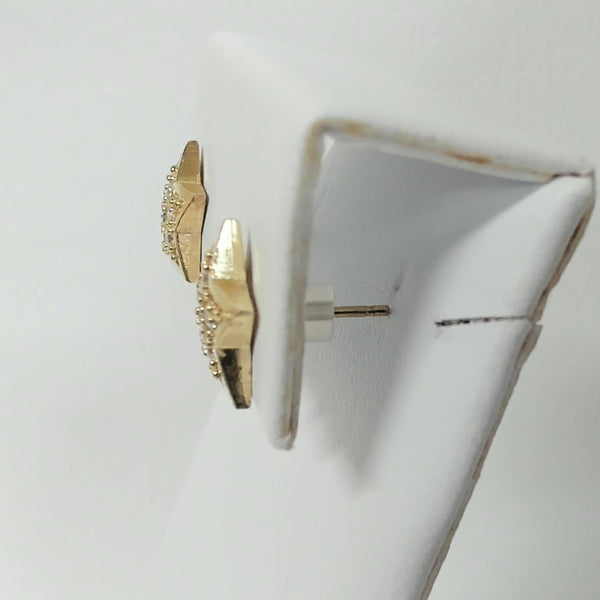 10K CZ Star Stud Earrings