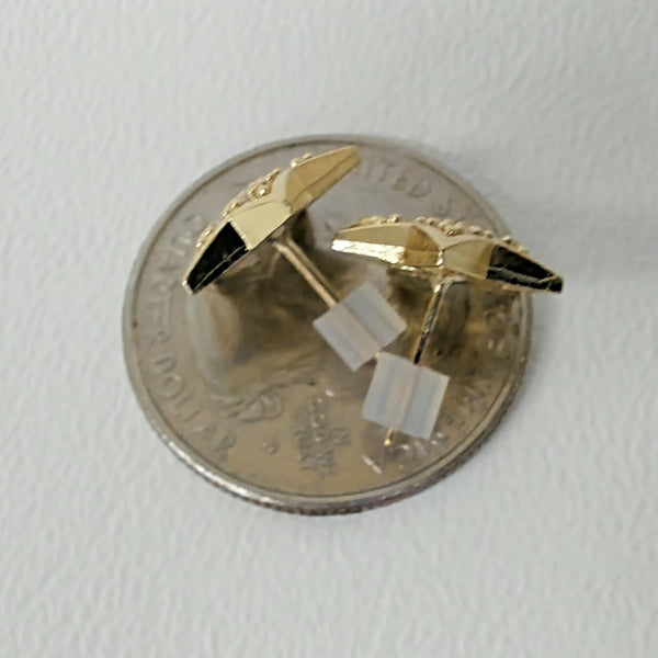 10K CZ Star Stud Earrings