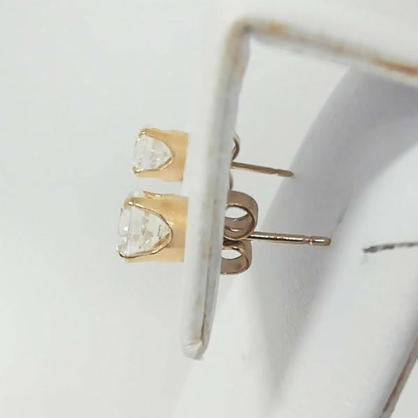 14K 5MM CZ Stud Earrings