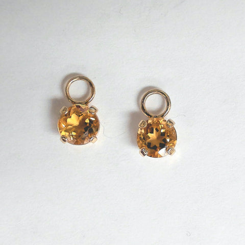 14k Round Citrine Hoop Enhancer