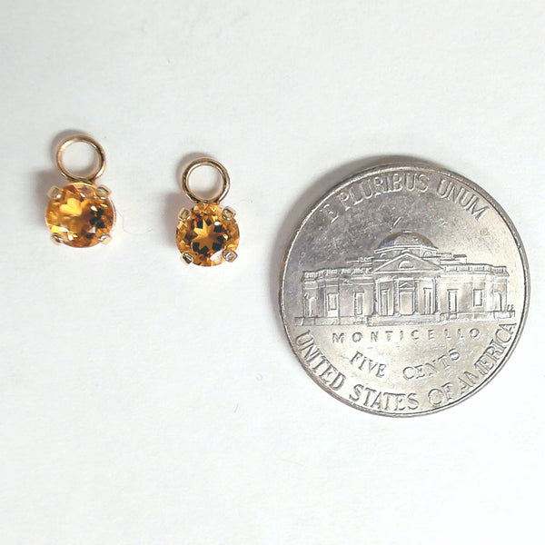 14k Round Citrine Hoop Enhancer