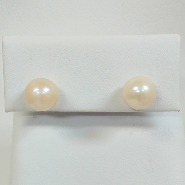 14K 8.5MM Pearl Stud Earrings