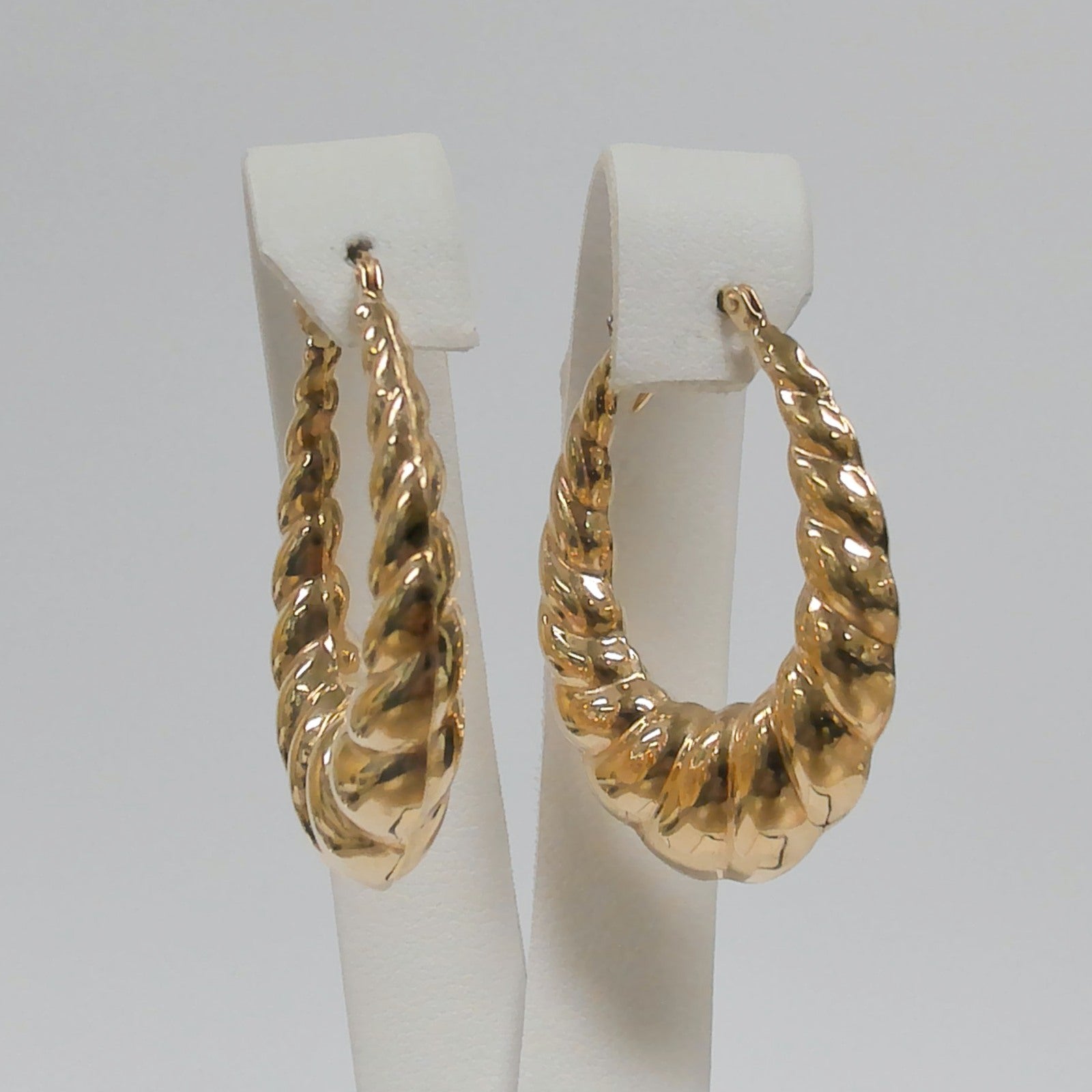 14k Large Shrimp Hoop Earrings – Welch Company Jewelers