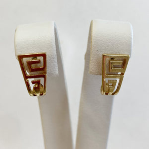 14k Greek Key Post Earrings