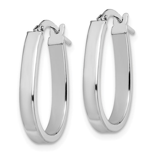 10KWG Polished U-Shape Hoop Earrings