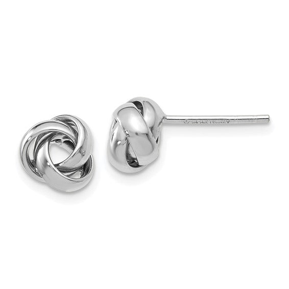 10KWG Love Knot Polished Post Earrings