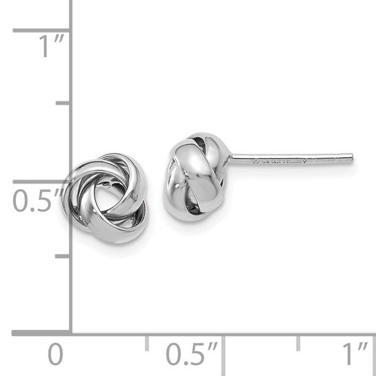 10KWG Love Knot Polished Post Earrings