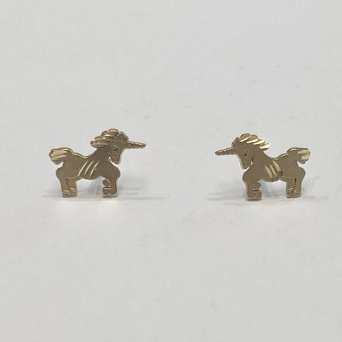 14KYG Unicorn Post Earrings