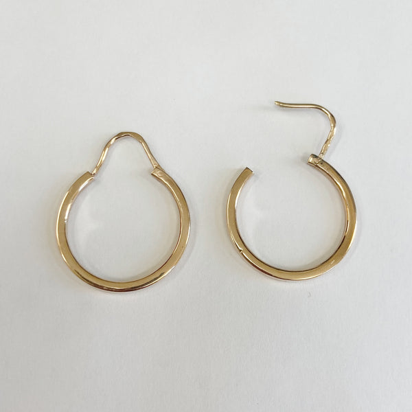 14k Polished Hoop Earrings