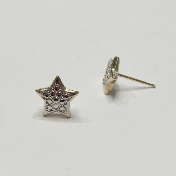 14k Star Post Earrings