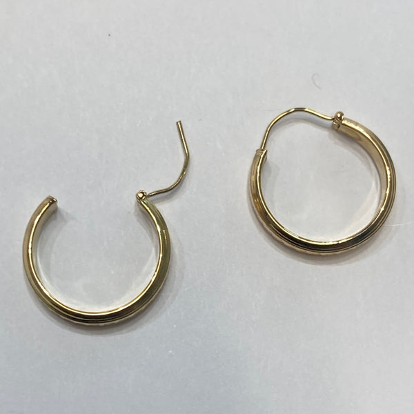 18KYG Pattern Hoop Earrings