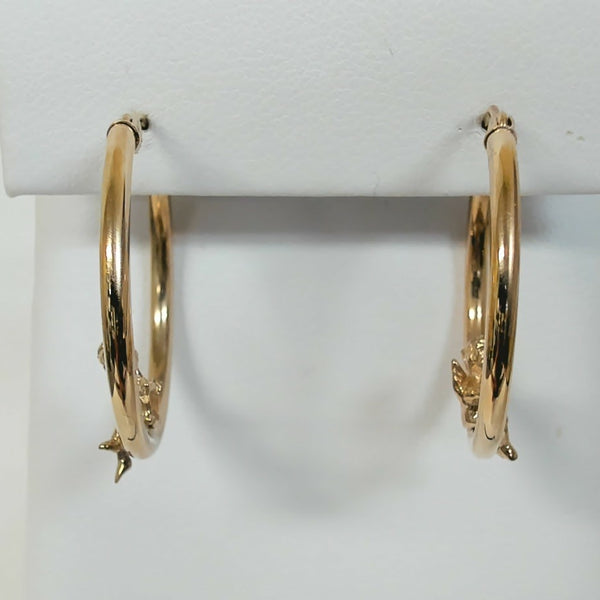 14K Cupid Hoops